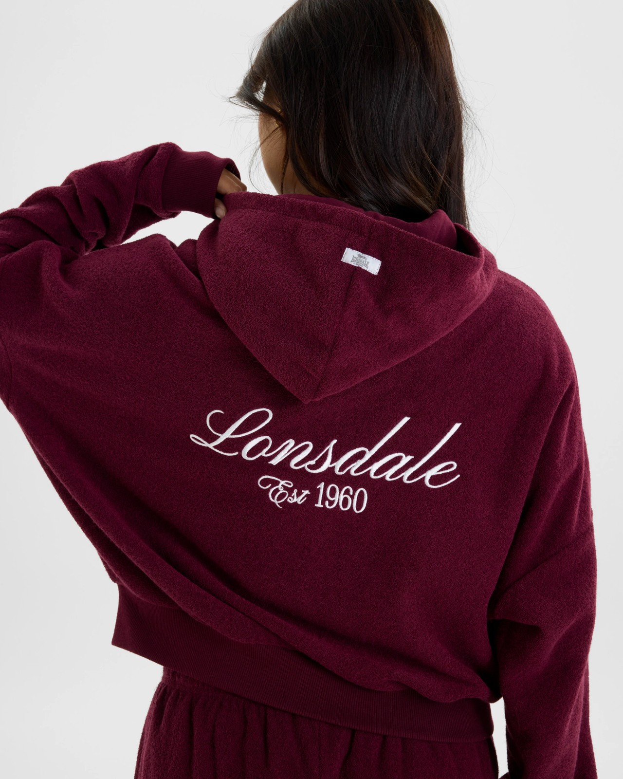 Lonsdale London Bouclé Boxy Zip Thru Sweat 4 of 6