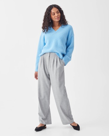 Long Sleeve Plush Polo Knit Jumper - Preview