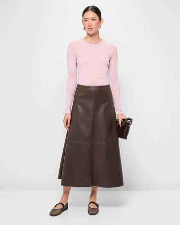 PU A-Line Midi Skirt - Preview