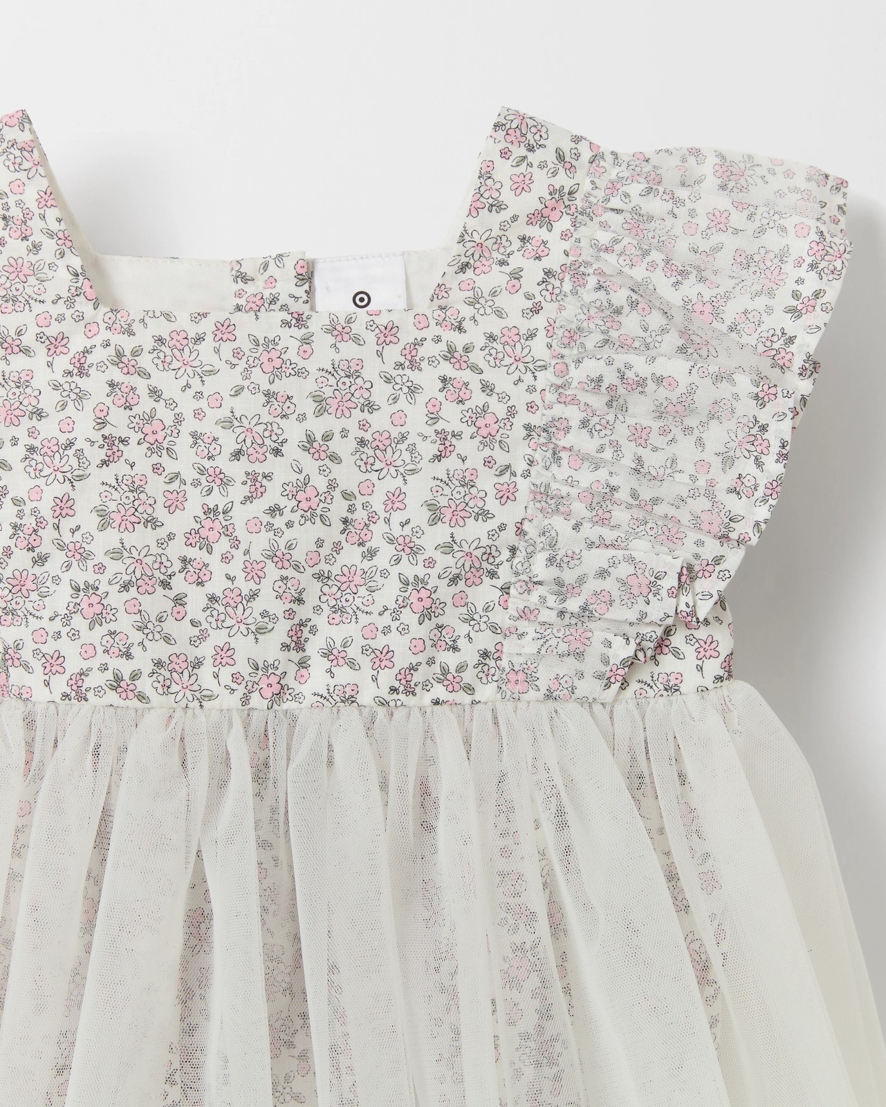 Baby Cotton Woven Romper with Tulle 5 of 5