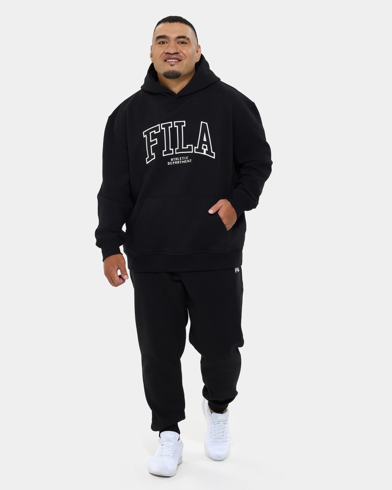 Fila Plus Fleece Hoodie - Black 2 of 5