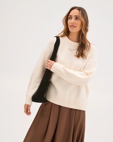 Australian Cotton Blend Oversized Sweater