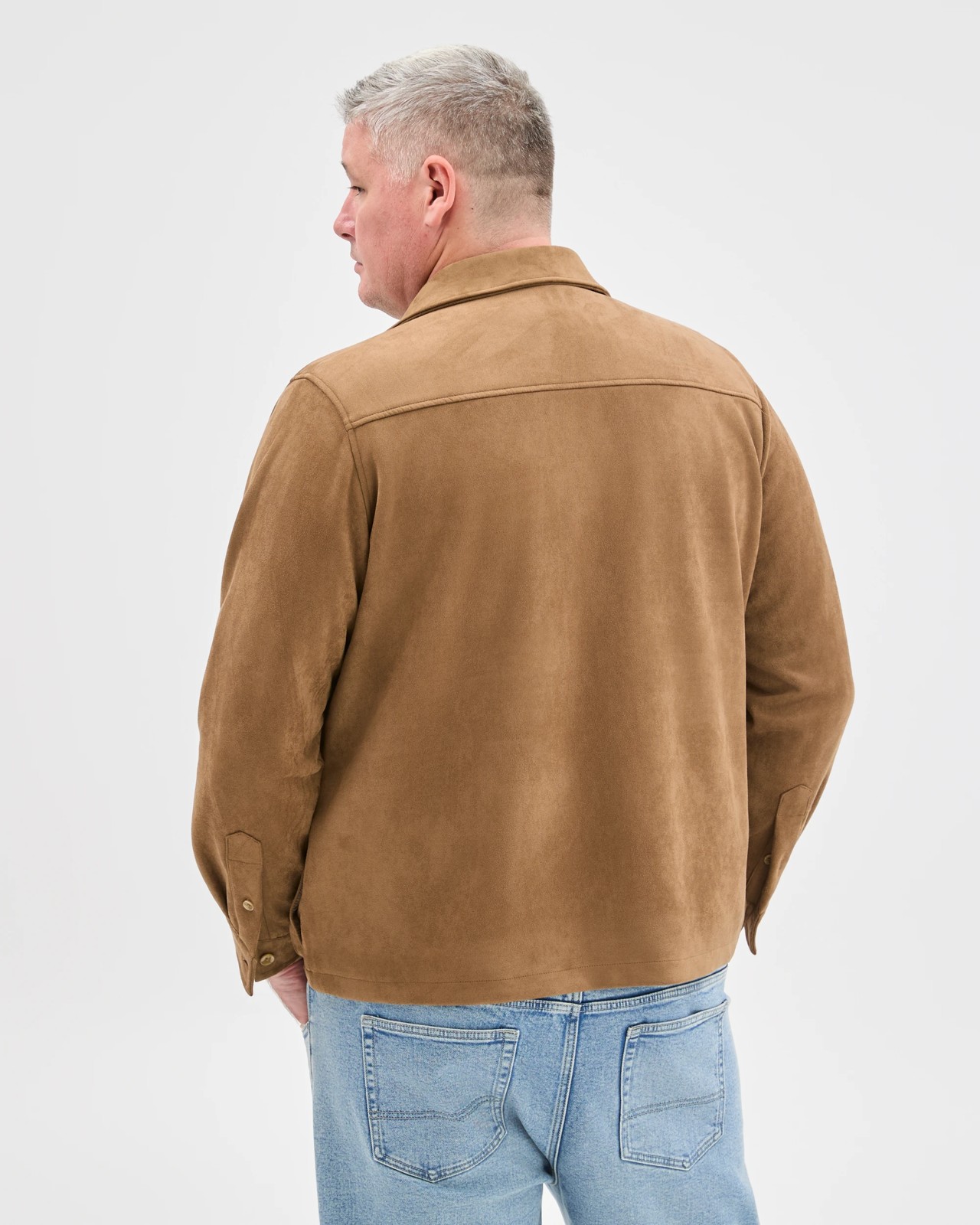 Plus Size Suede Overshirt 6 of 6