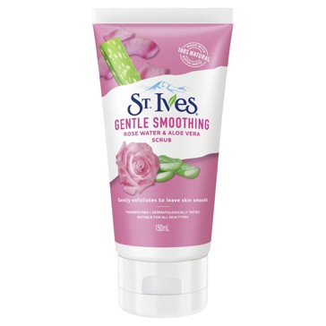 St. Ives Gentle Smoothing Face Scrub 150ml - Rose Water and Aloe Vera