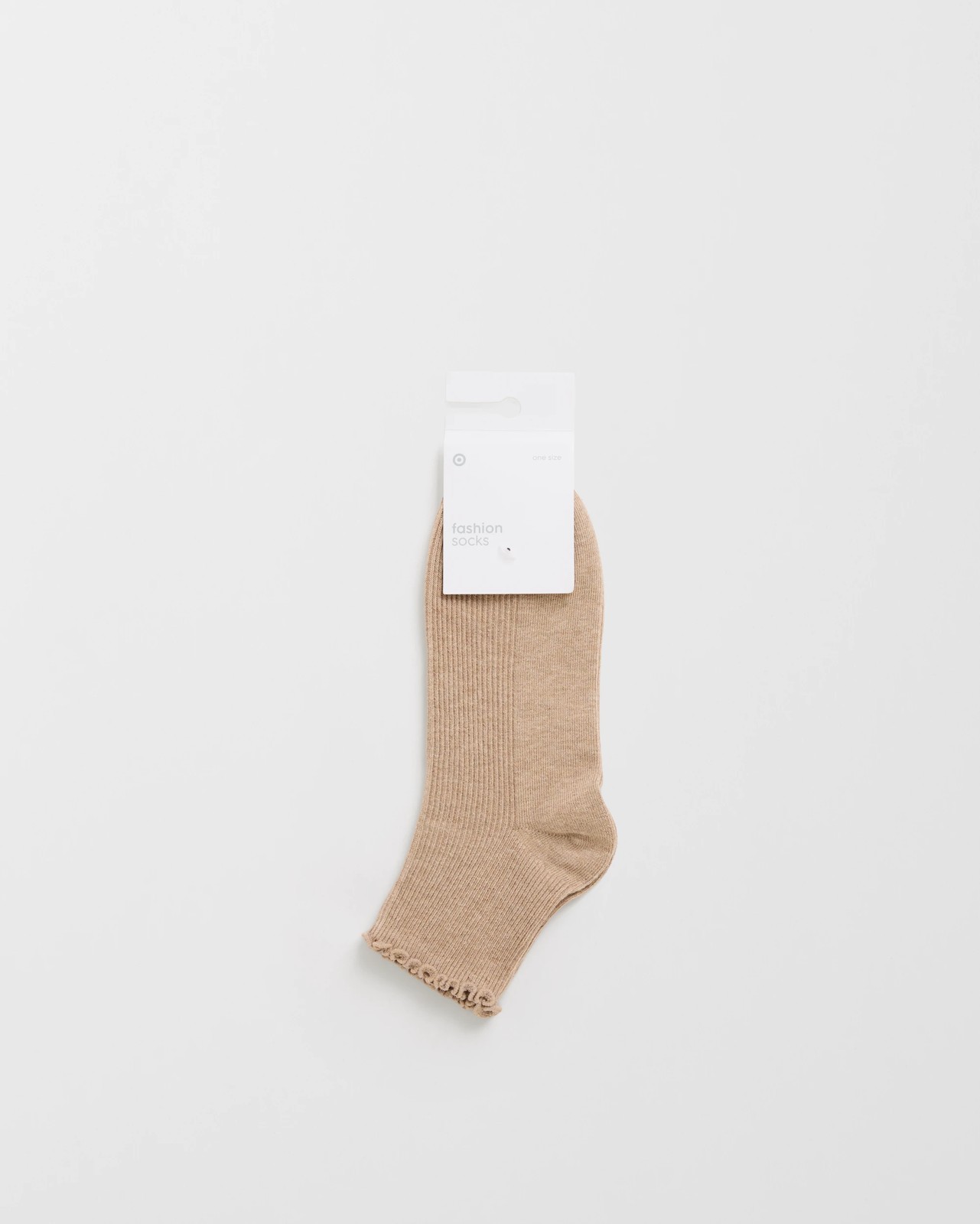 Australian Cotton Blend Frill Quarter Crew Socks - Oatmeal 3 of 3