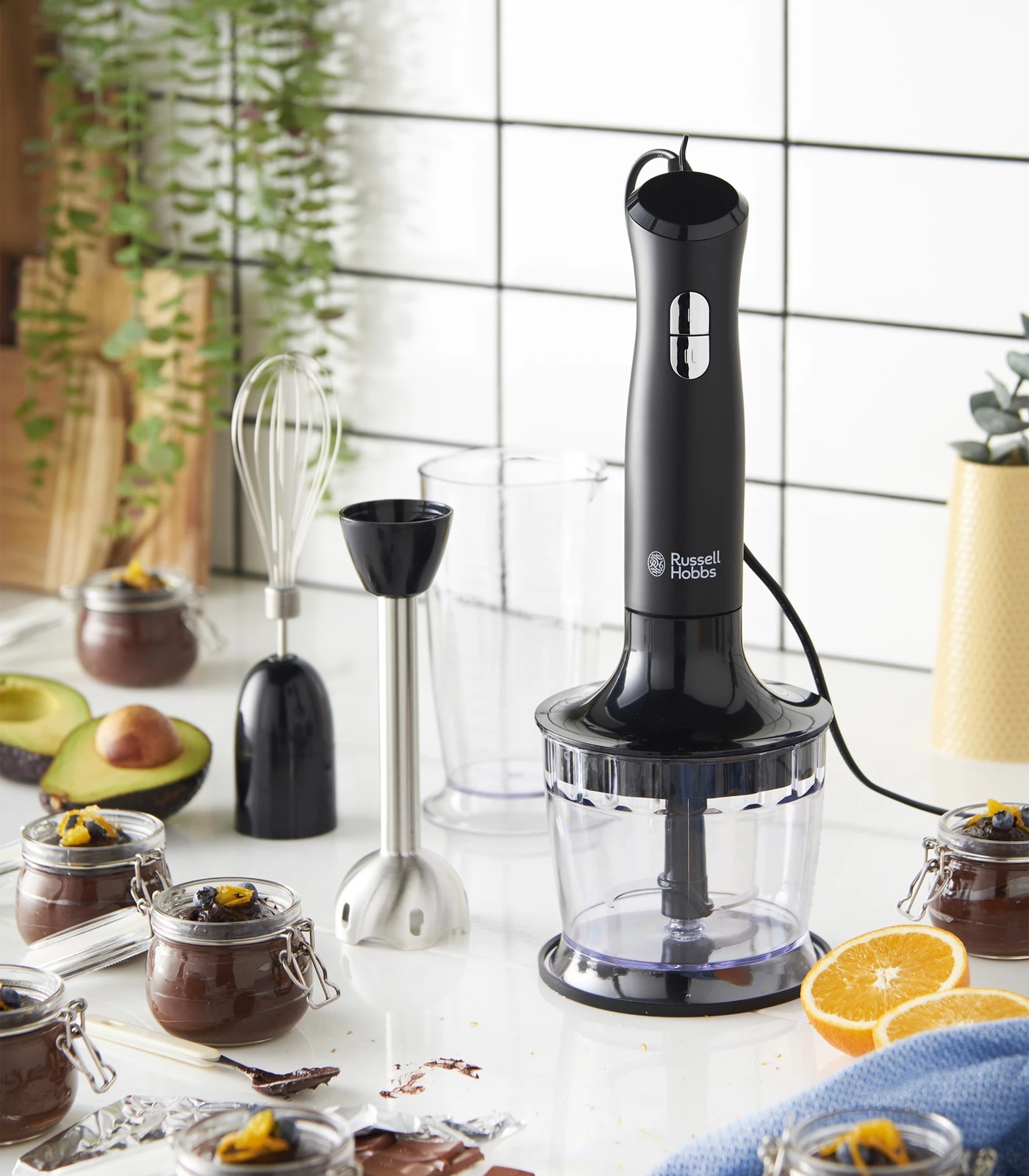 Russell Hobbs Desire Matte Black 3 in 1 Hand Blender 