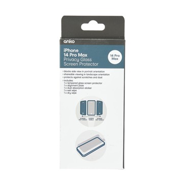 iPhone 14 Pro Max Protect Hard Privacy Glass - Anko