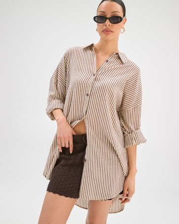 Resort Cotton Blend Swim Overshirt