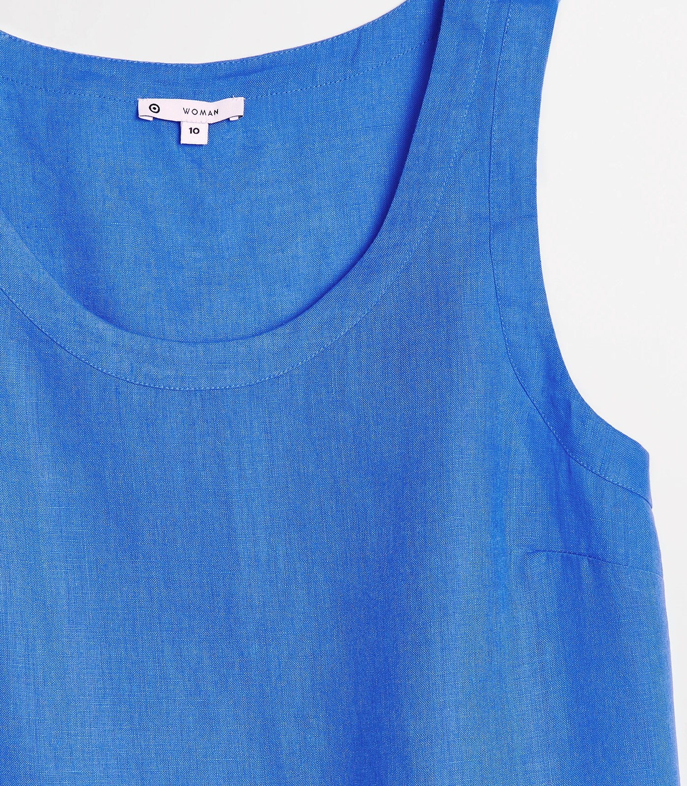 Adrift Light Blue Linen Tank Top