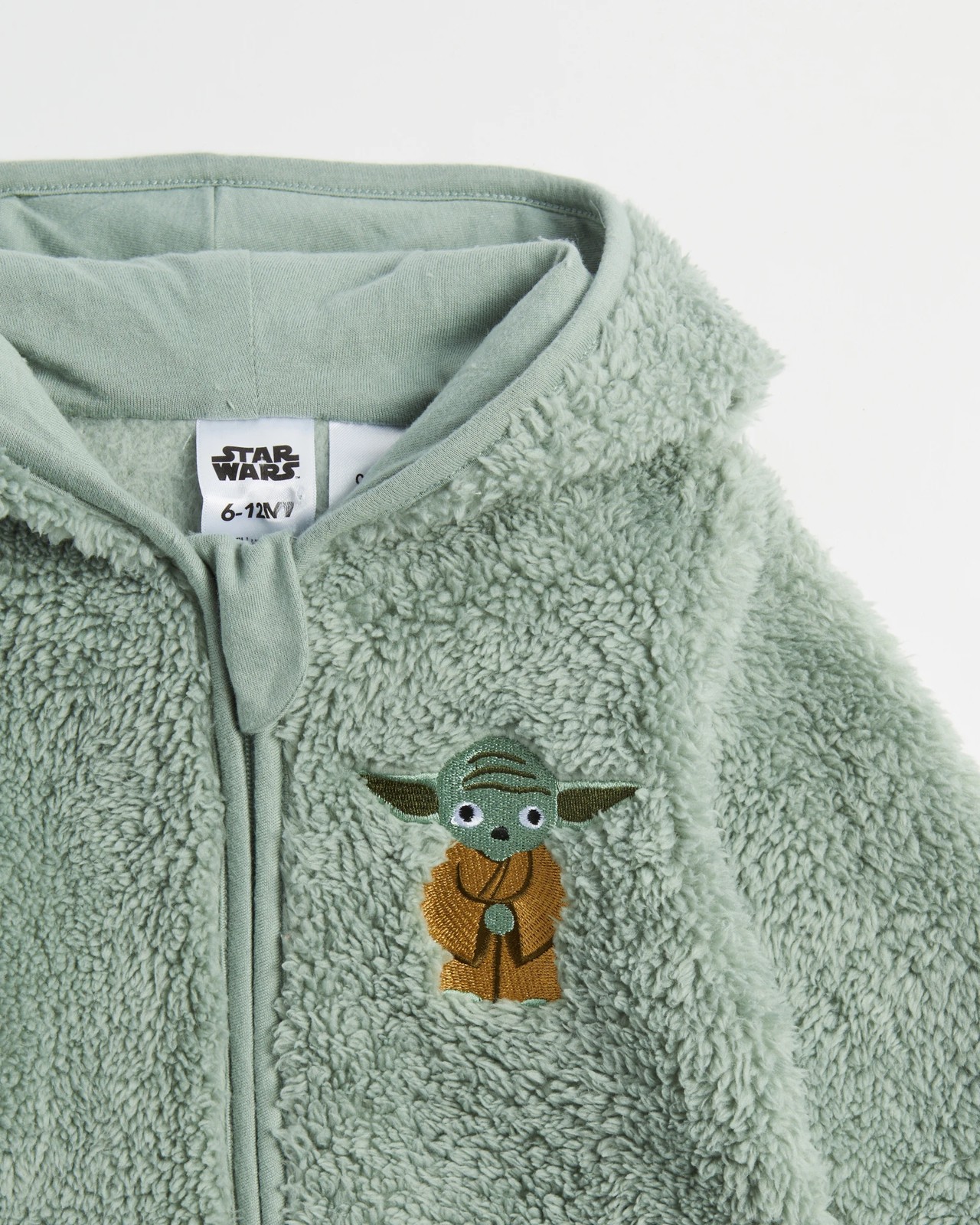 Baby Star Wars Yoda Fluffy Fleece Coverall with Hood | Target Australia