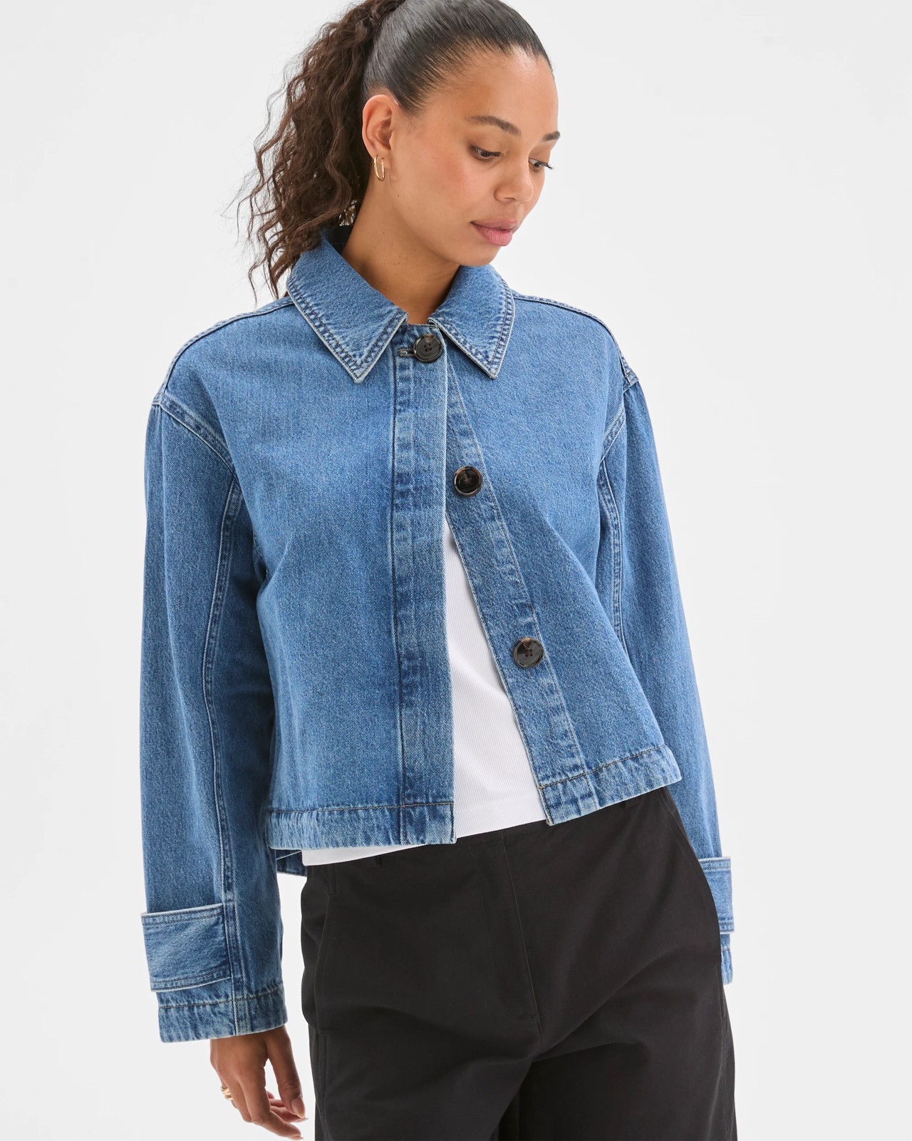 Denim Shacket 2 of 5
