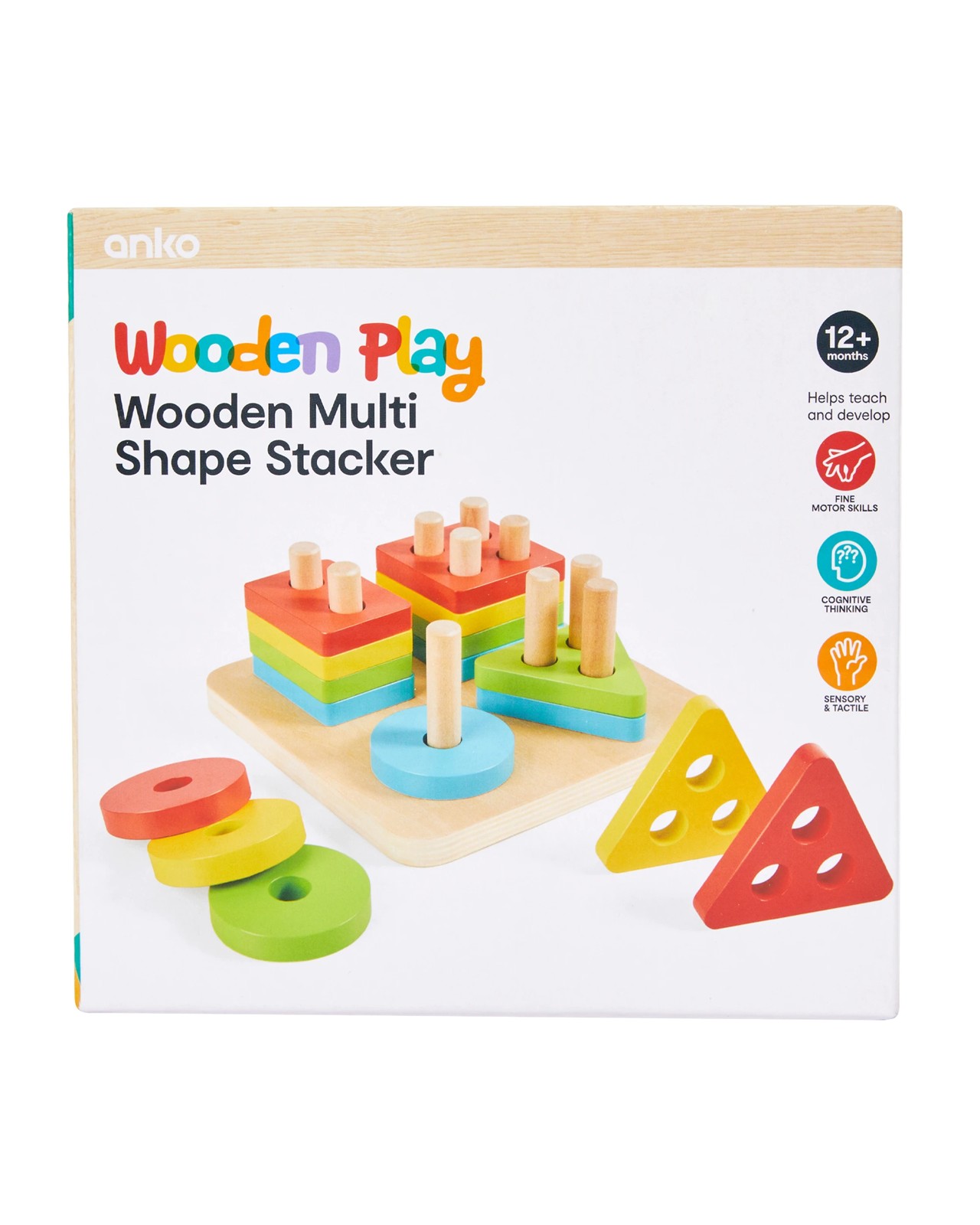 Wooden Multi Shape Stacker - Anko 5 of 6