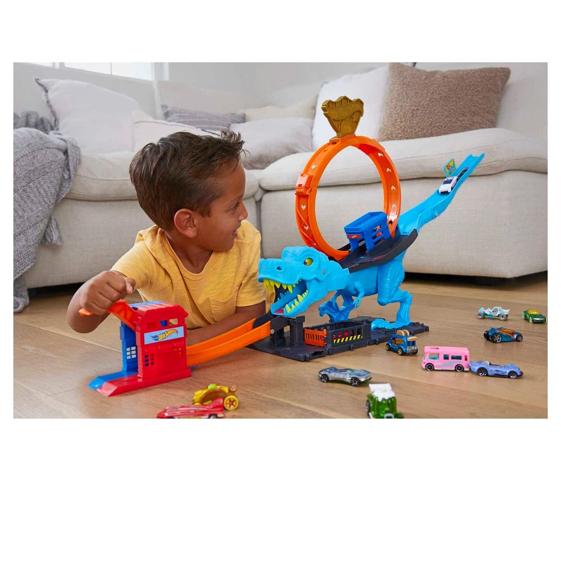 Hot Wheels City T-Rex Chomp Down playset | Target Australia