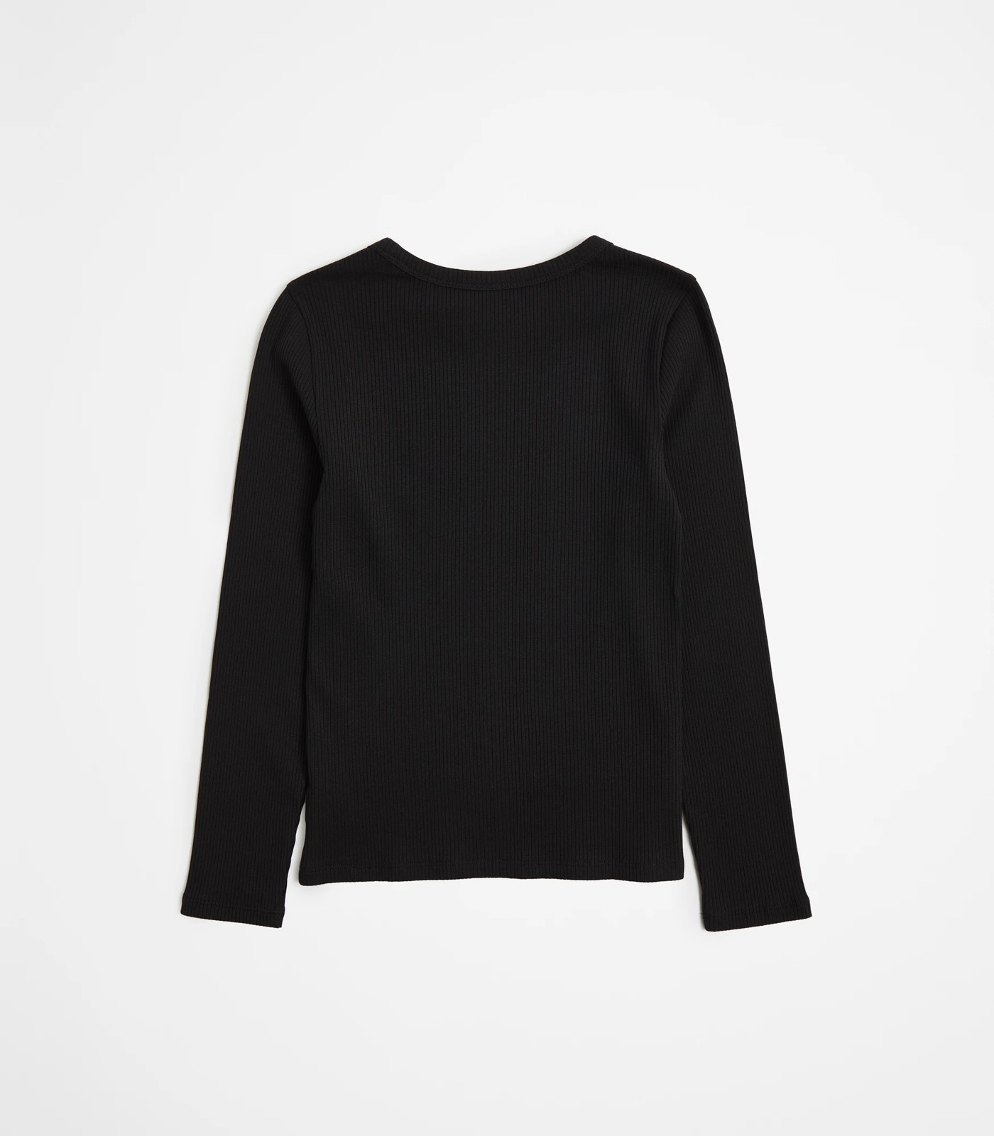 Australian Cotton Long Sleeve Rib Top - Black | Target Australia