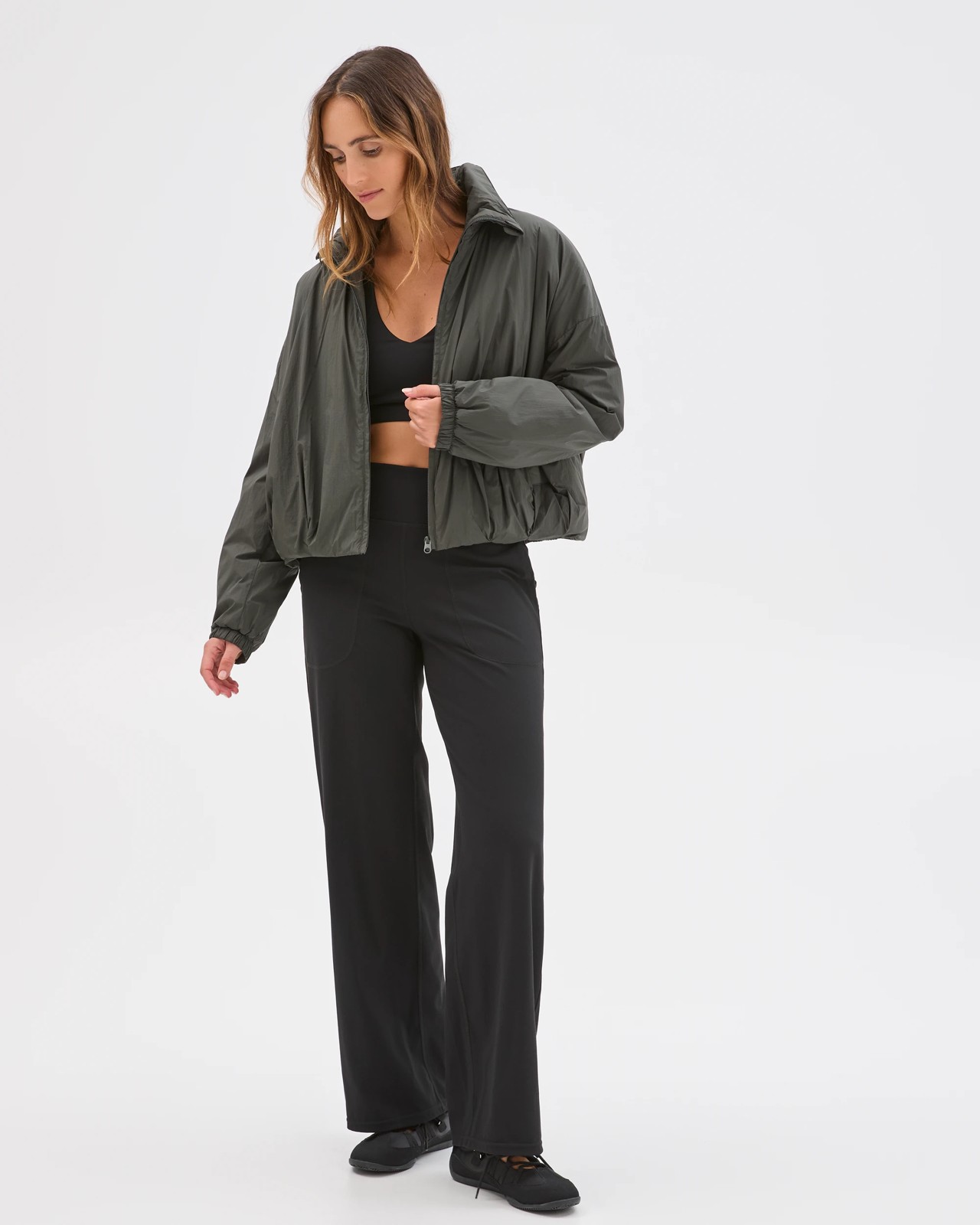 Active Insulated Padded Jacket  - Dark Olive 2 of 5