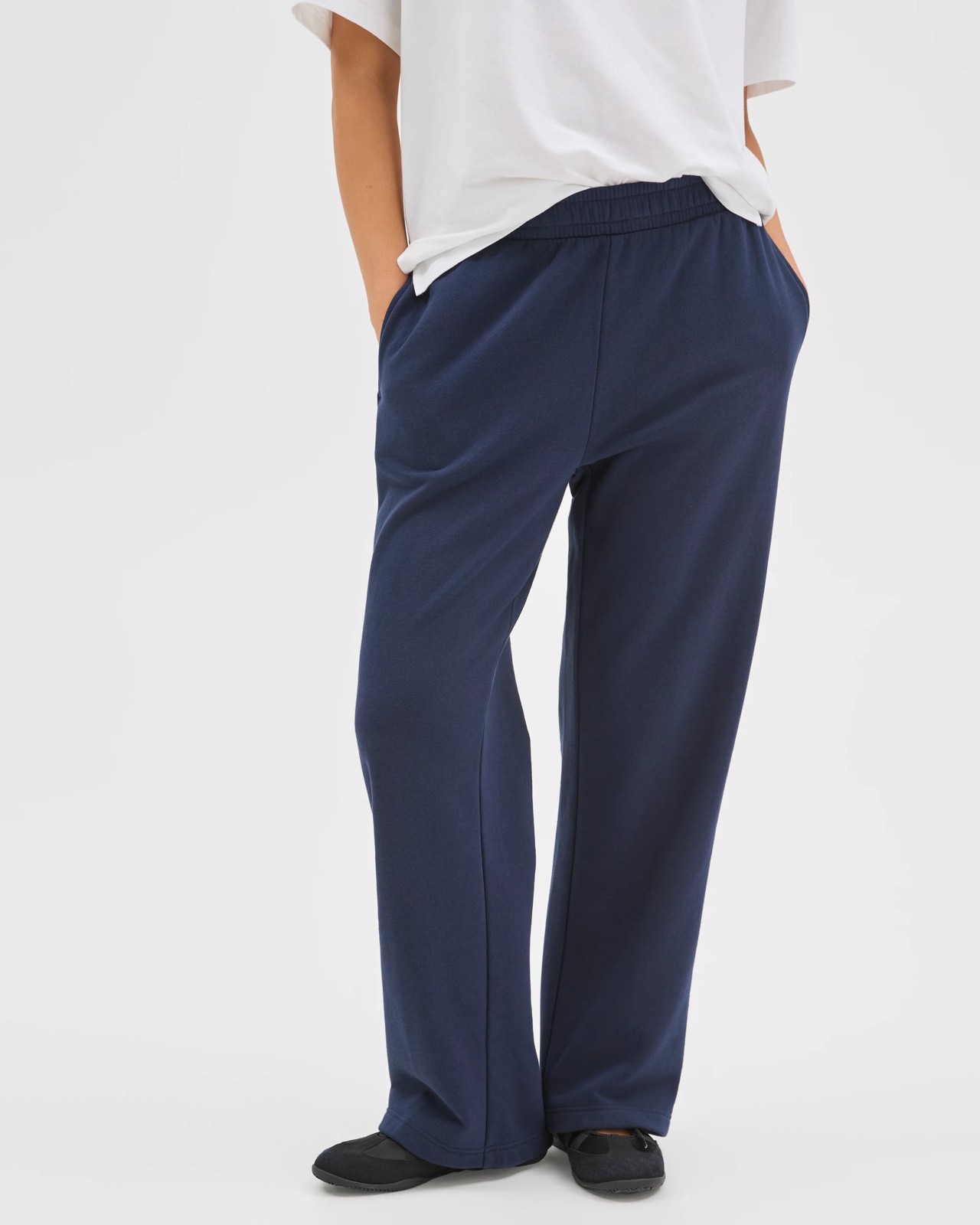 Active Australian Cotton Blend Straight Leg Fleece Trackpants - Marine Navy 5 of 6