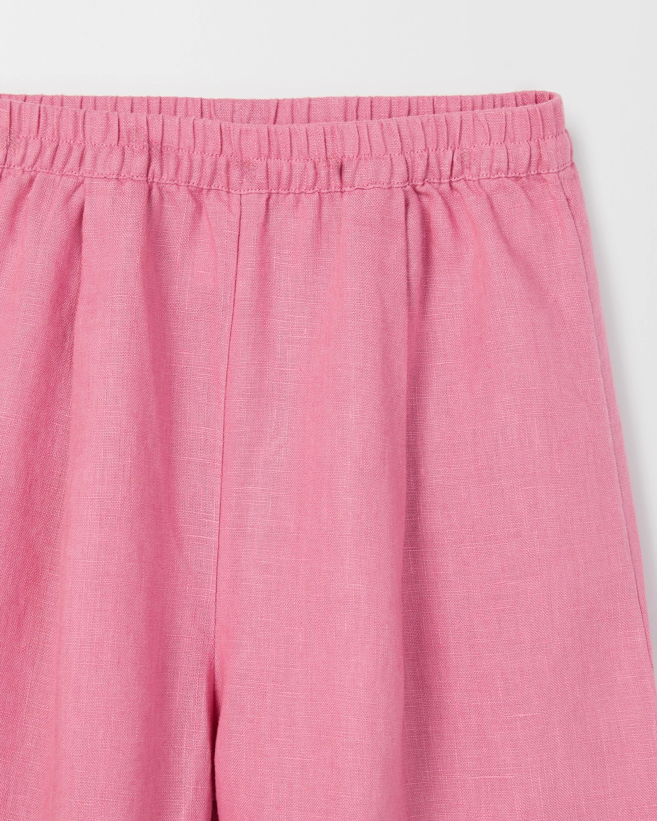European Linen Wide Leg Co-Ord Pants - Pink 6 of 6
