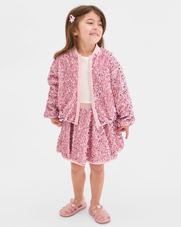 Sequin Tulle Mini Length Occasion Skirt