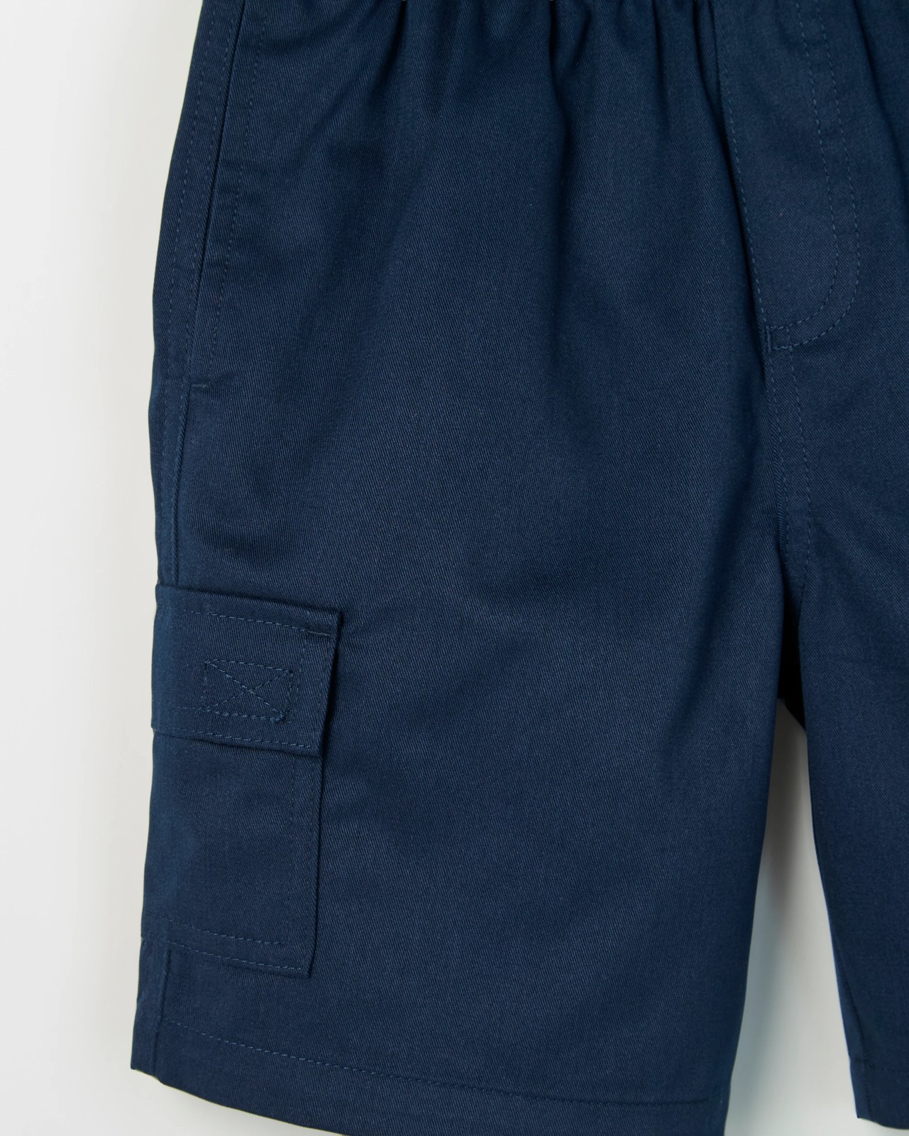School Drill Cargo Shorts - Navy Blue 2 of 3