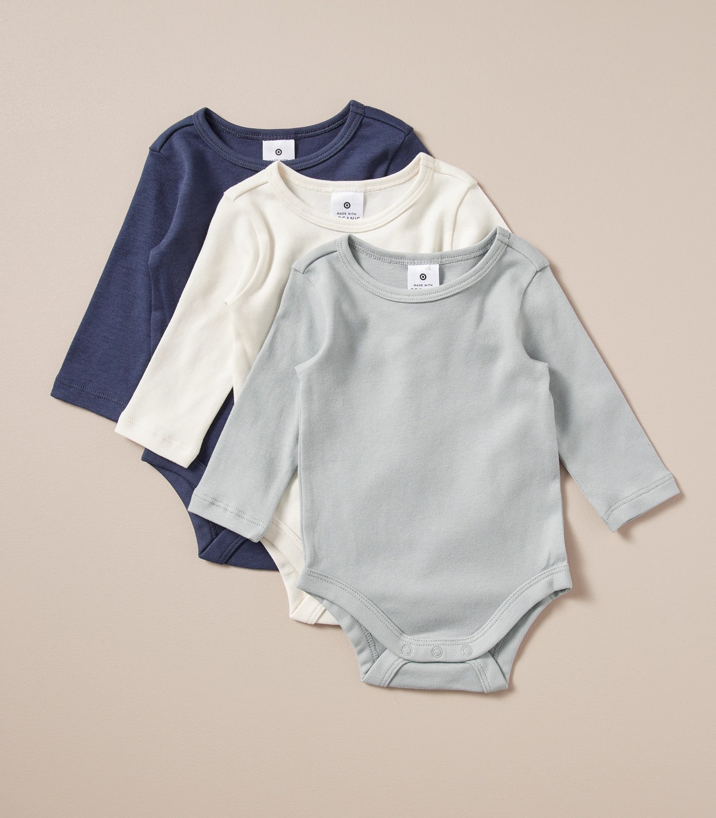 3-Pack Organic Cotton Bodysuits