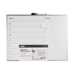 Anko Magnetic Weekly Whiteboard 37cmx49cm product image