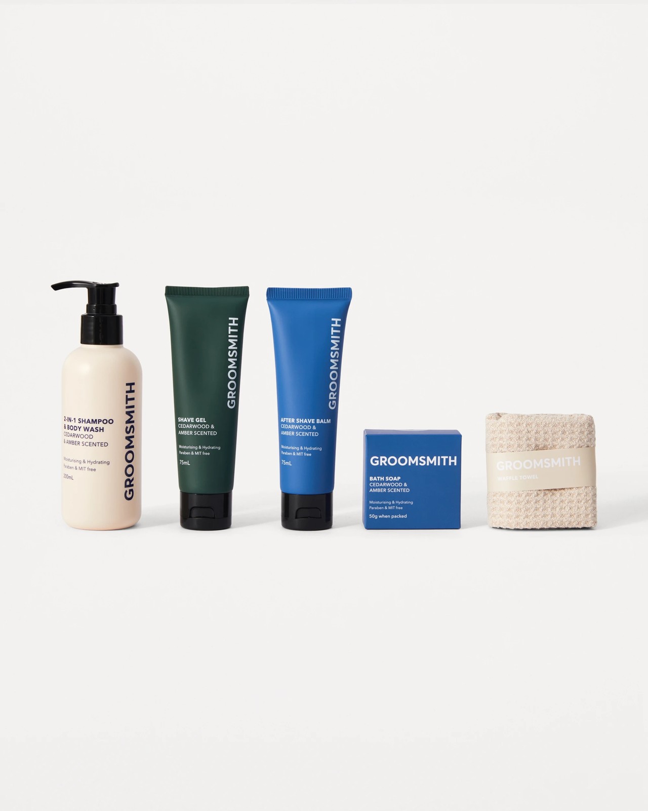Groomsmith Men's 5 Piece Wash Pack - Cedarwood and Amber Scented 2 of 5