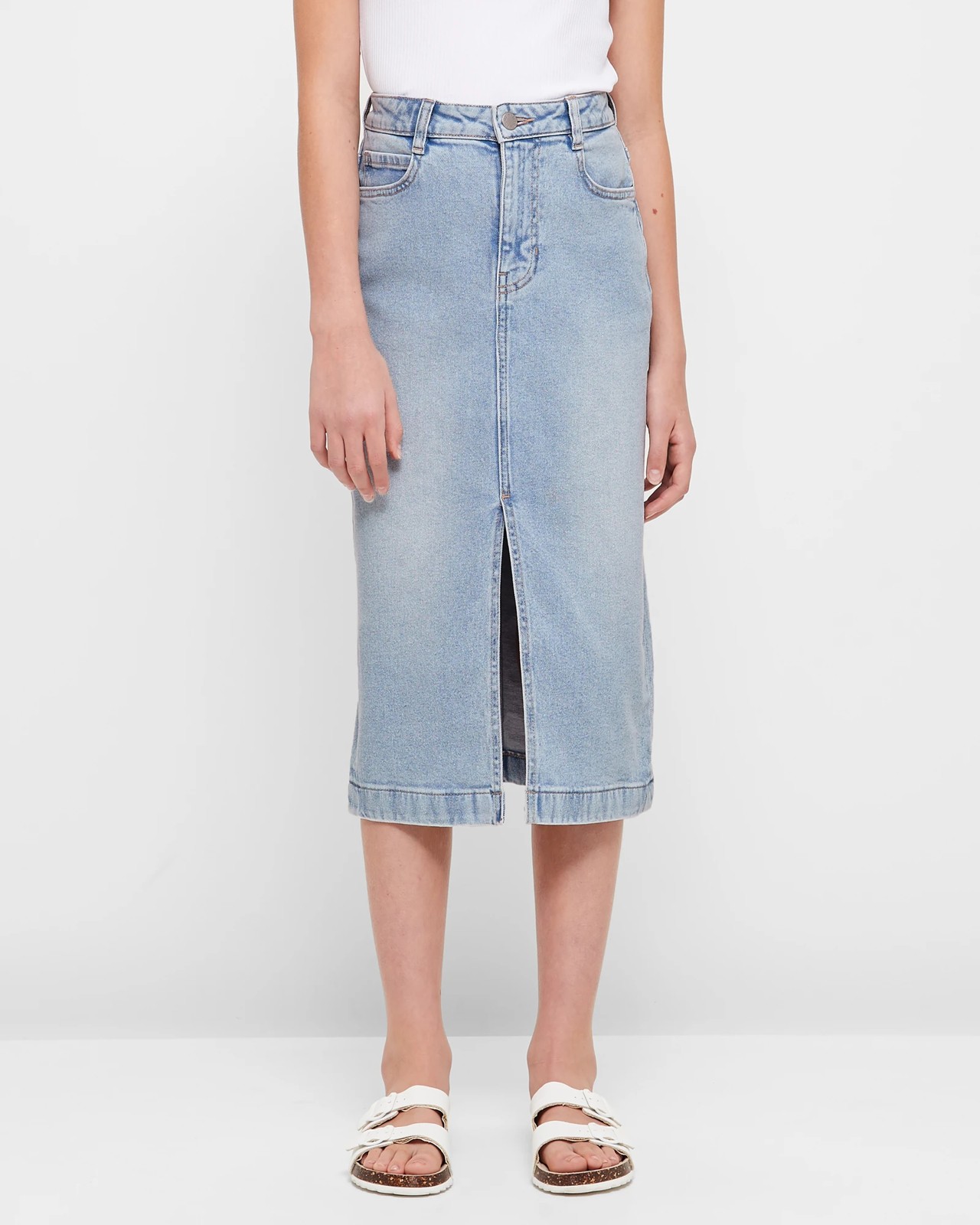 Mid length 2025 denim skirts target