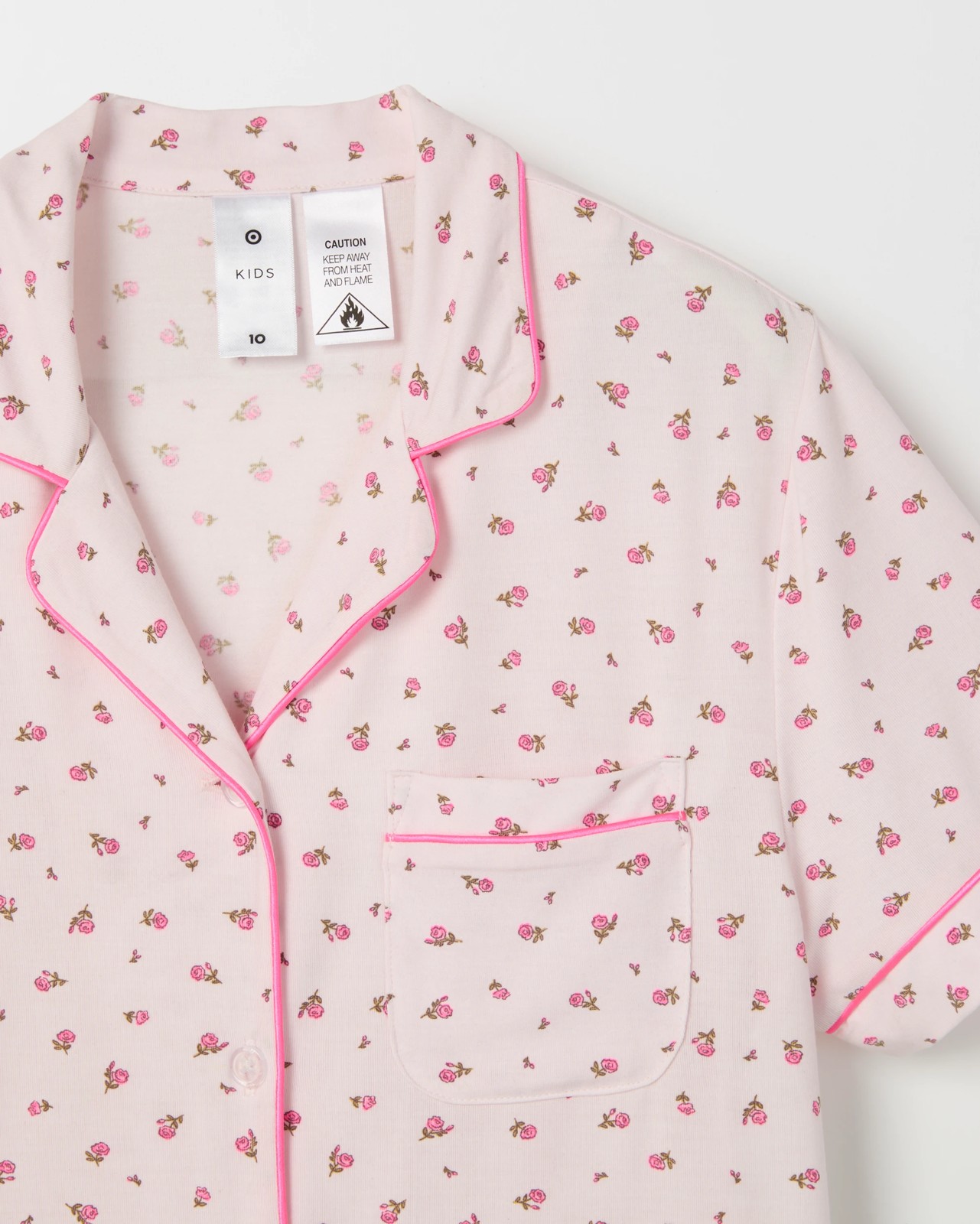 Bamboo Older Girls Button Through Pyjama Set - Floral 6 of 6