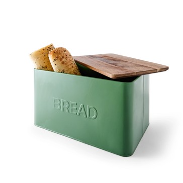 Anko Bread Bin with Acacia Lid