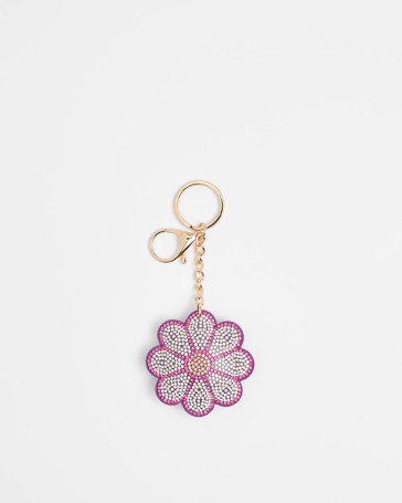 Kids Sparkle Floral Keyring