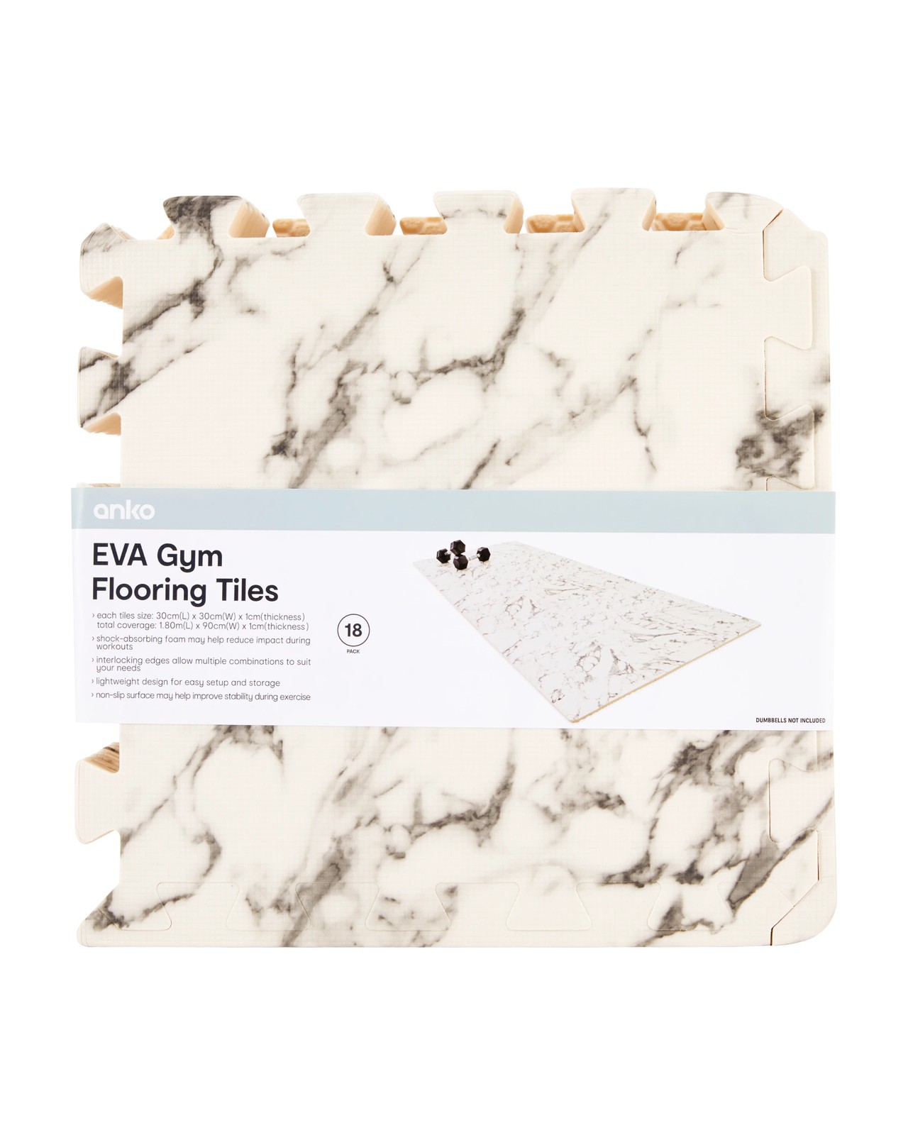 Anko 18 Pack EVA Gym Flooring Tiles 6 of 6