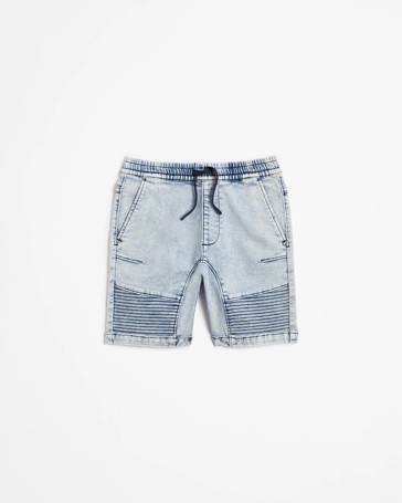 Denim Biker Shorts