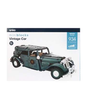 934 Piece Mini Blocks Vehicle Series: Vintage Car Playset