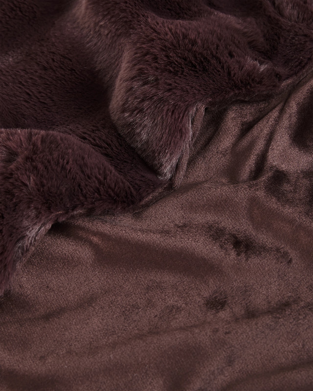 Ella Faux Fur Throw - Chocolate 2 of 3