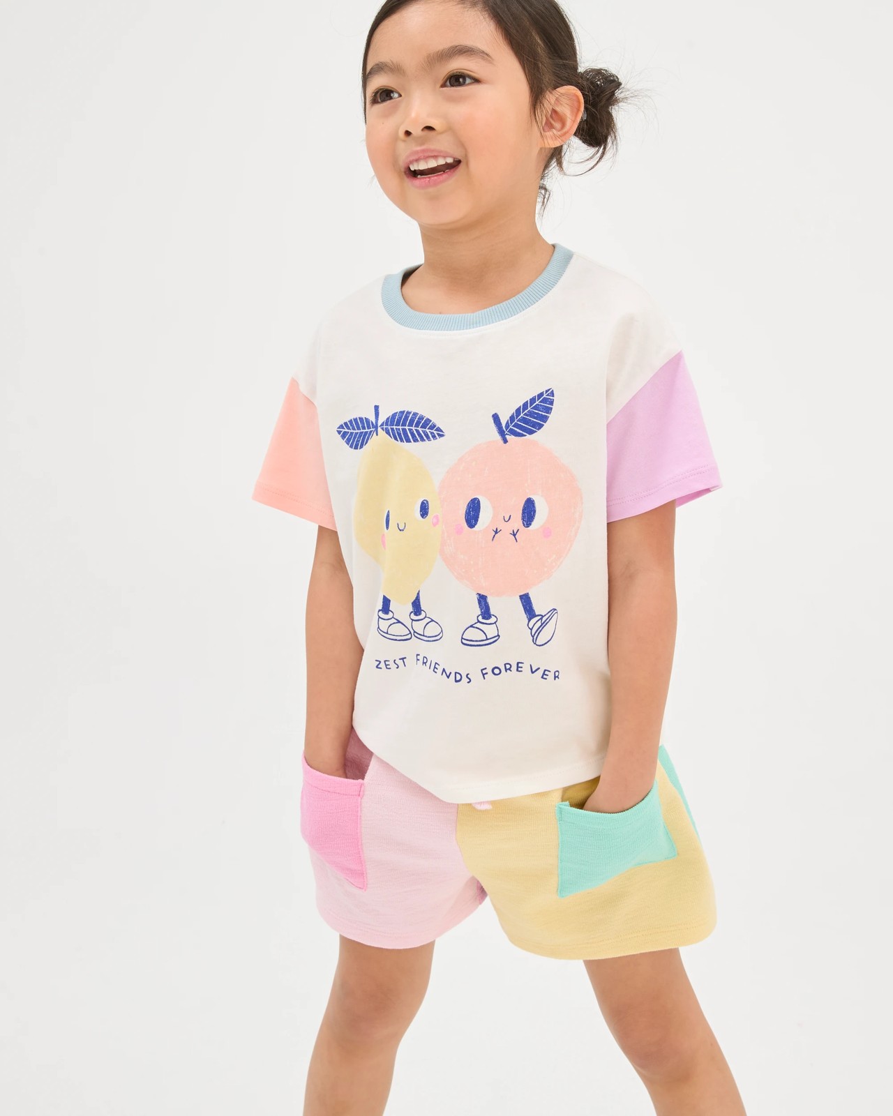 Australian Cotton Oversized T-Shirt - Colourblock White 3 of 6