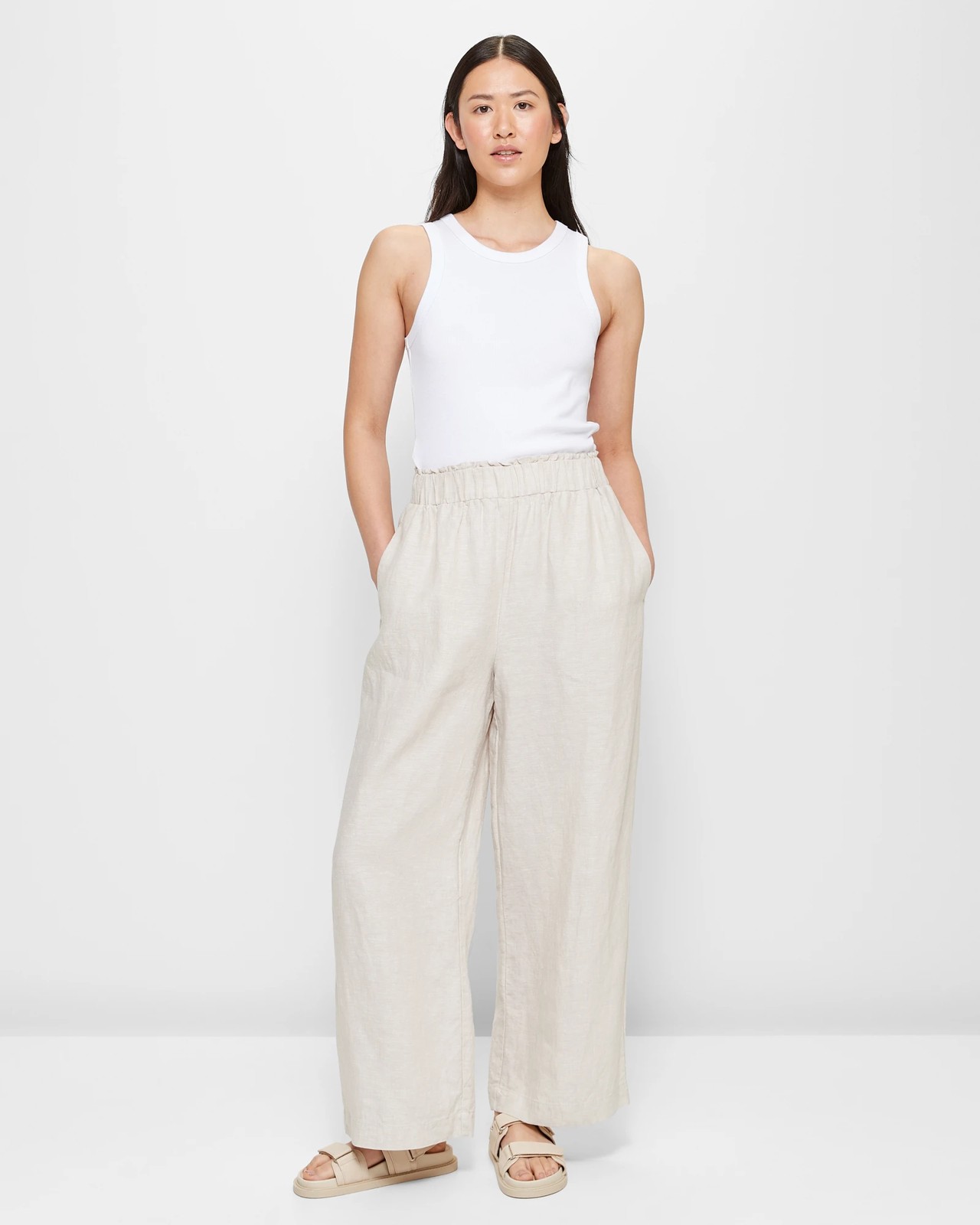 European Linen Wide Leg Pants | Target Australia