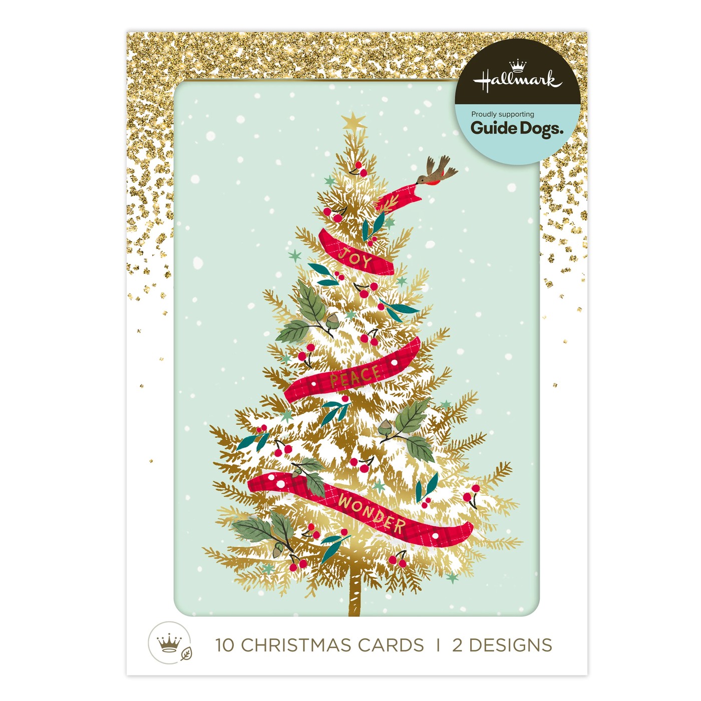 10 Pack Hallmark Boxed Christmas Cards - Tree and Deer 2 of 5