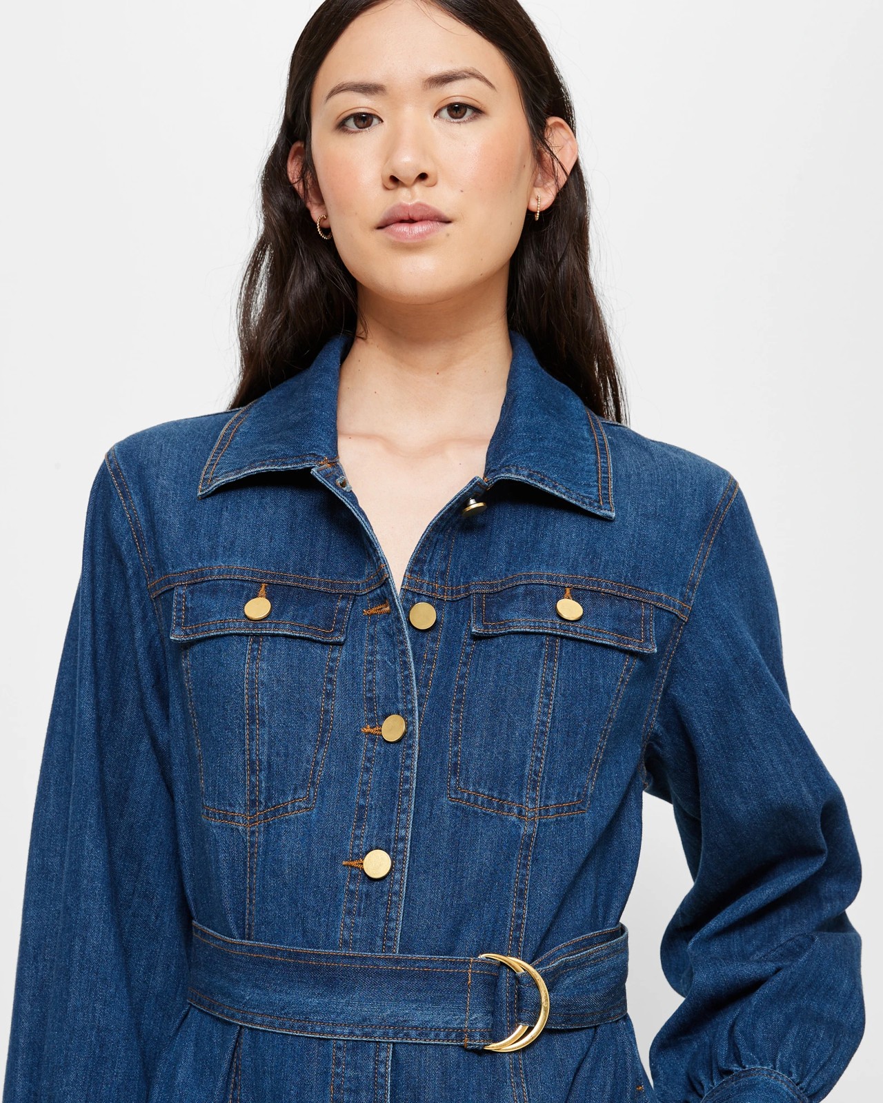 Denim Shirt Maxi Dress | Target Australia