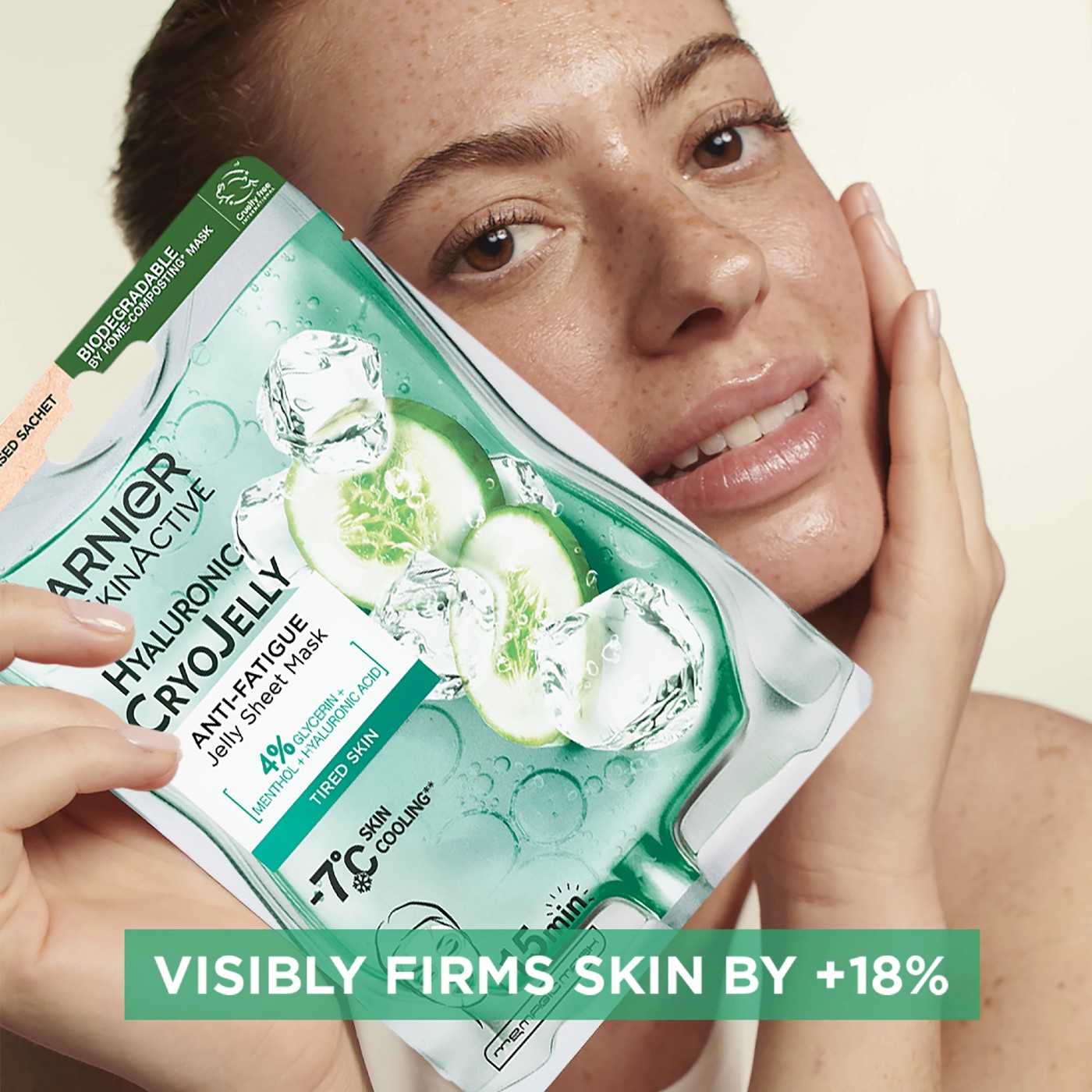Garner SkinActive Anti-Fatigue Jelly Sheet Mask 27g - Hyaluronic CryoJelly 2 of 6