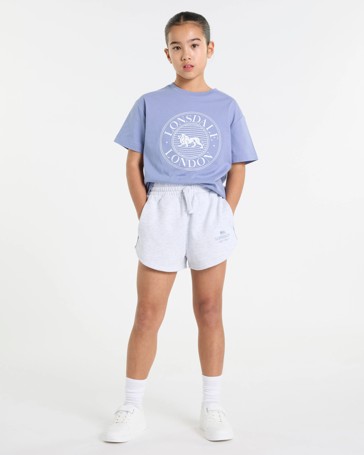 Heritage Grey Sweat Short - Lonsdale London