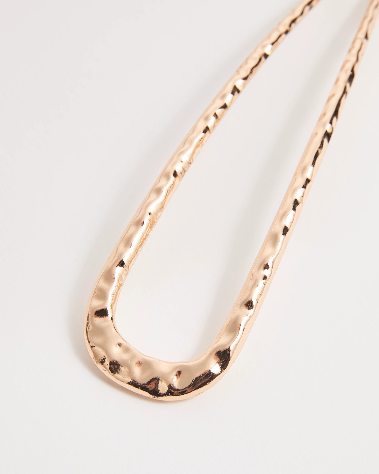 Hammered French Hair Pin - Gold-tone 2 of 2