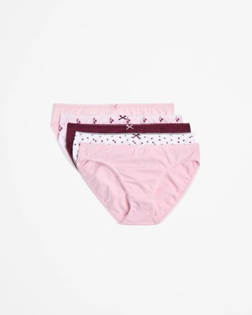 5 Pack Cotton/Elastane Bikini Briefs