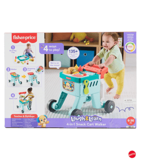 Mattel Fisher-Price Laugh & Learn 4-in-1 Snack Cart Walker