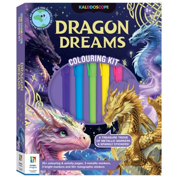 Kaleidoscope Colouring Kit: Dragon Dreams - Book