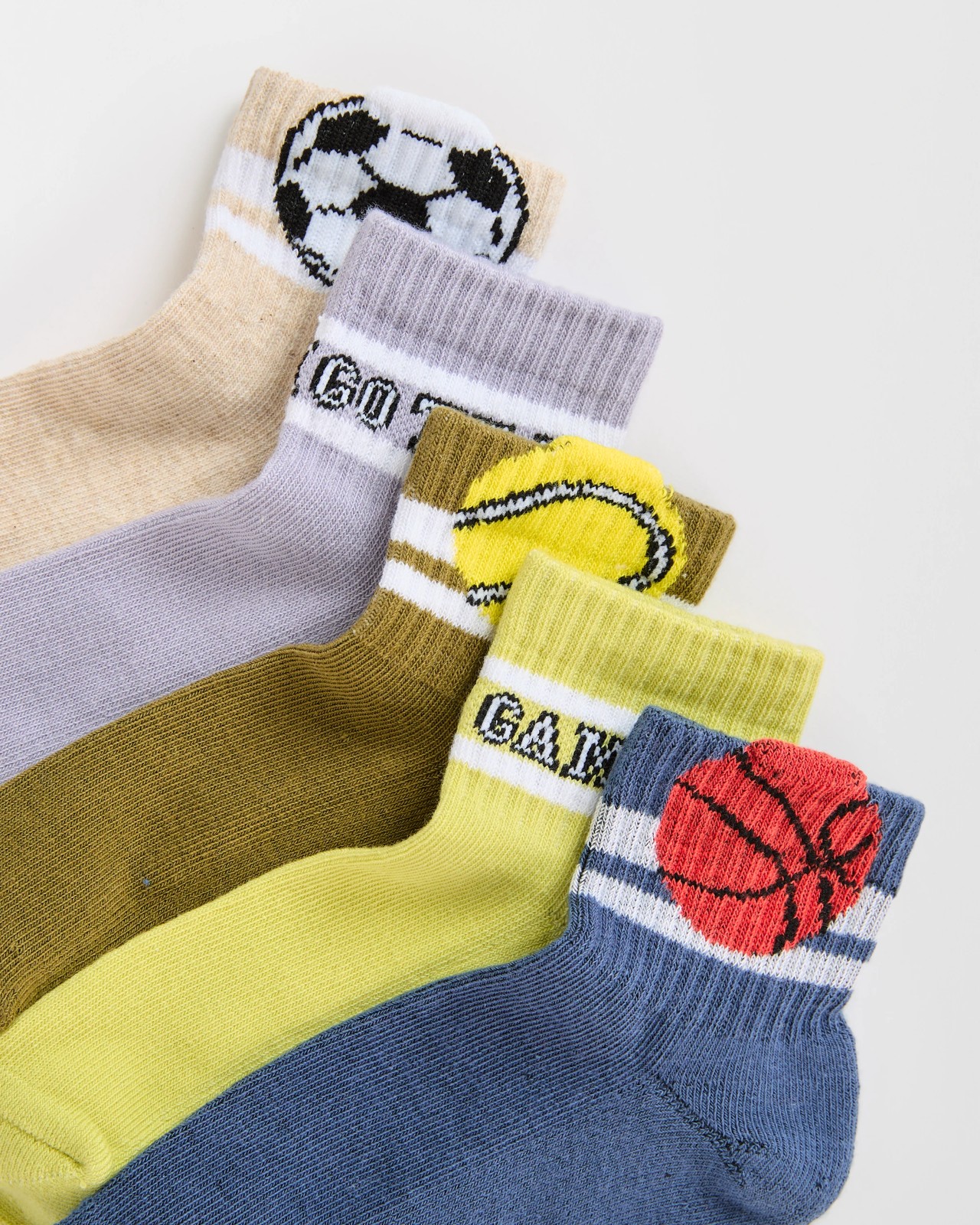 Maxx 5 Pack Boys Rib Quarter Crew Socks - Sport 2 of 3