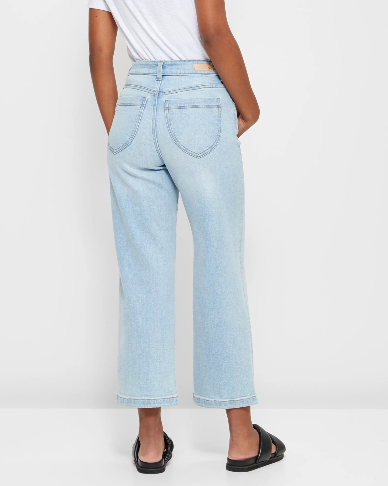 Petites Crop Wide Leg Denim Jeans - Dannii Minogue | Target Australia