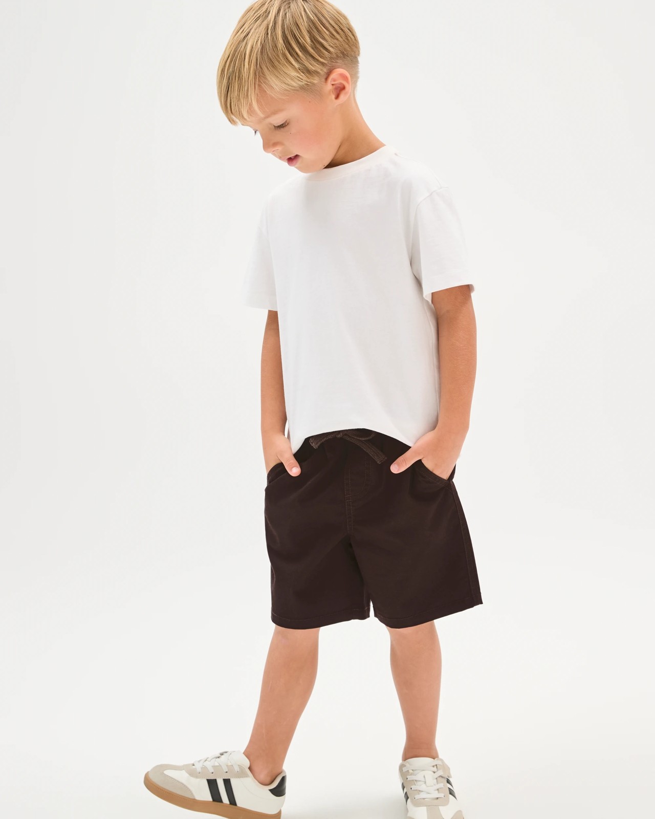 Pull On Woven Shorts - Brown 3 of 5