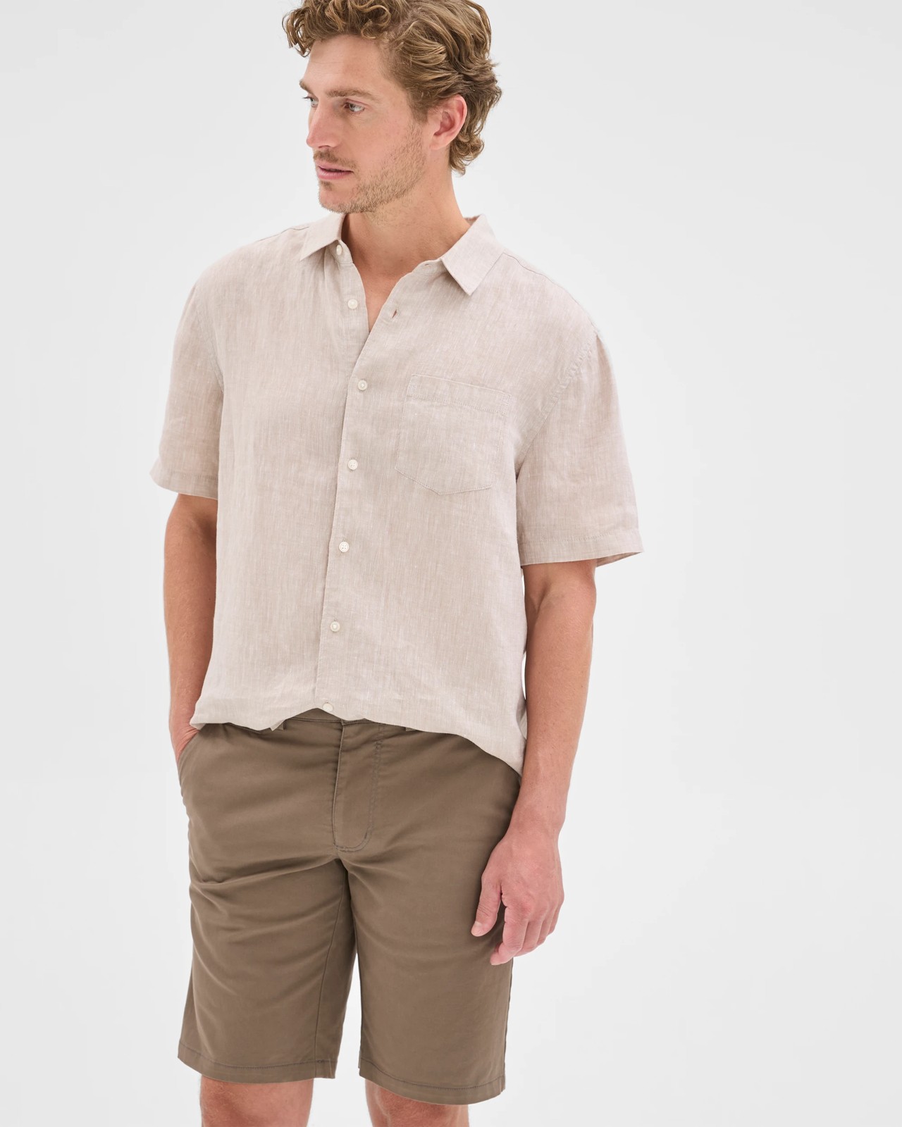 Australian Cotton Regular Stretch Chino Shorts - Falcon 4 of 5