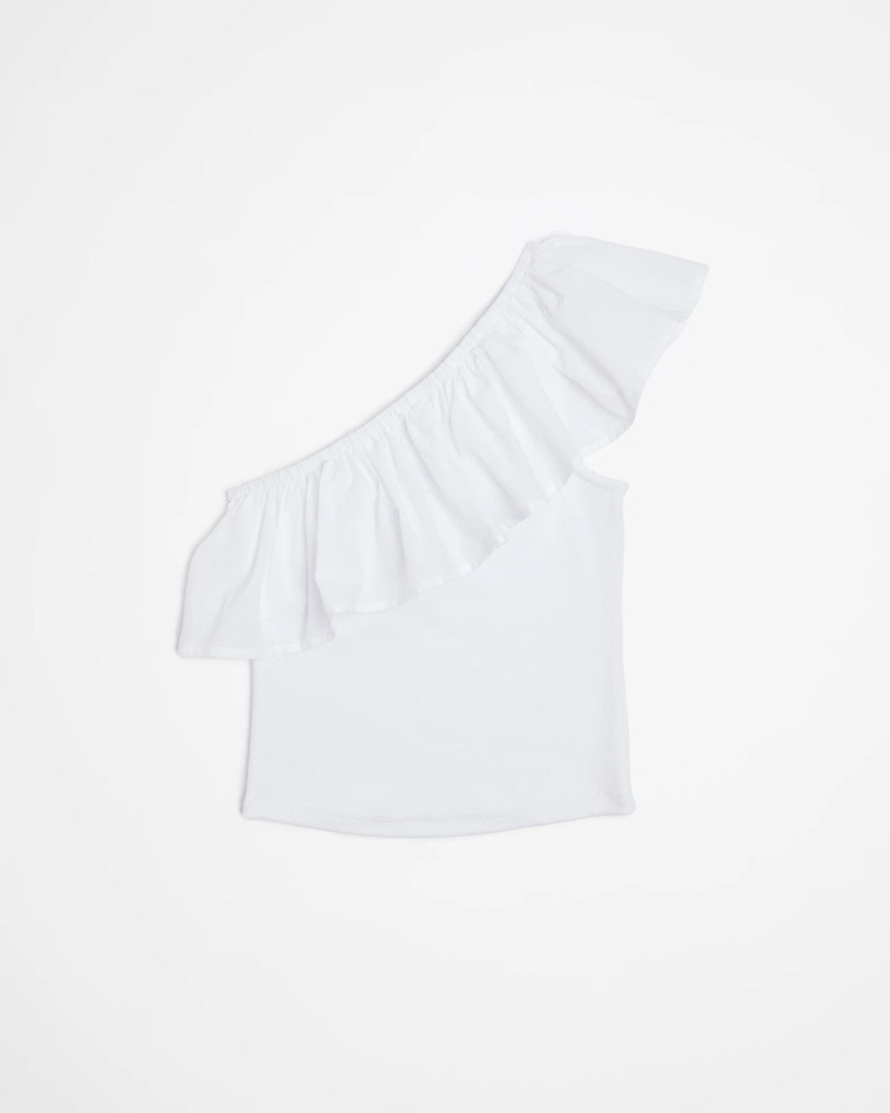 One shoulder frill on sale top