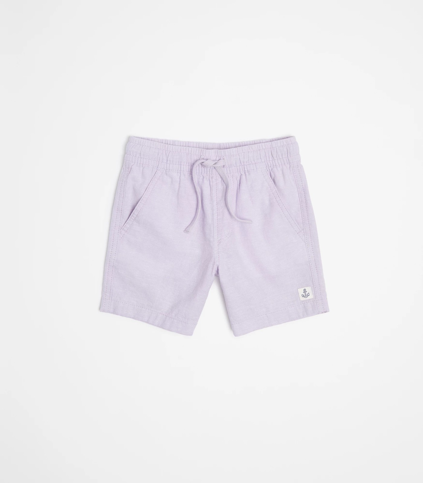 Linen Blend Textured Volley Shorts - Lilac | Target Australia